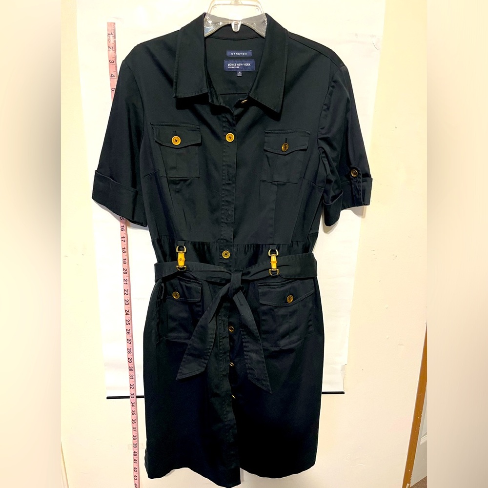 Jones New York Shirt dress. Black size 14